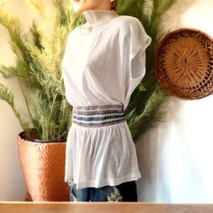 Bohemian hippie embroidered blouse size medium